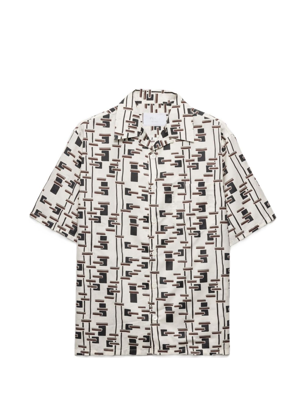 Printed cotton blend shirt UCS41419GW S-UMOF0S8V PRADA 