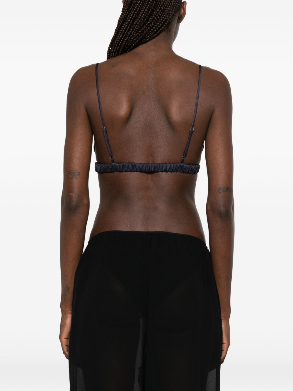 Nina triangle top with elasticated waistband BRFS22110304 NAVY THE FRANKIE SHOP 
