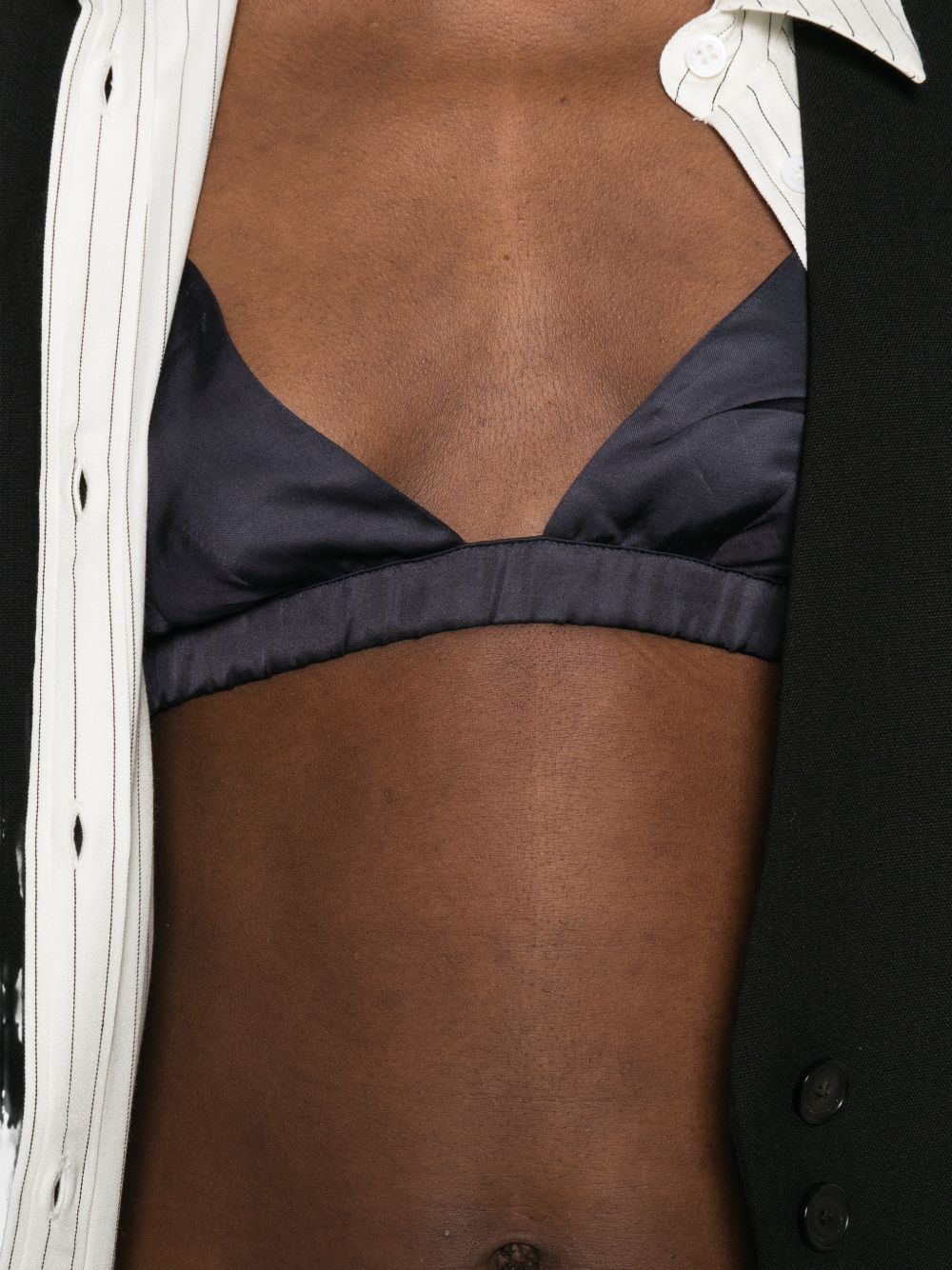 Nina triangle top with elasticated waistband BRFS22110304 NAVY THE FRANKIE SHOP 
