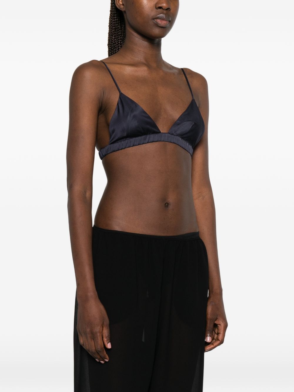 Nina triangle top with elasticated waistband BRFS22110304 NAVY THE FRANKIE SHOP 