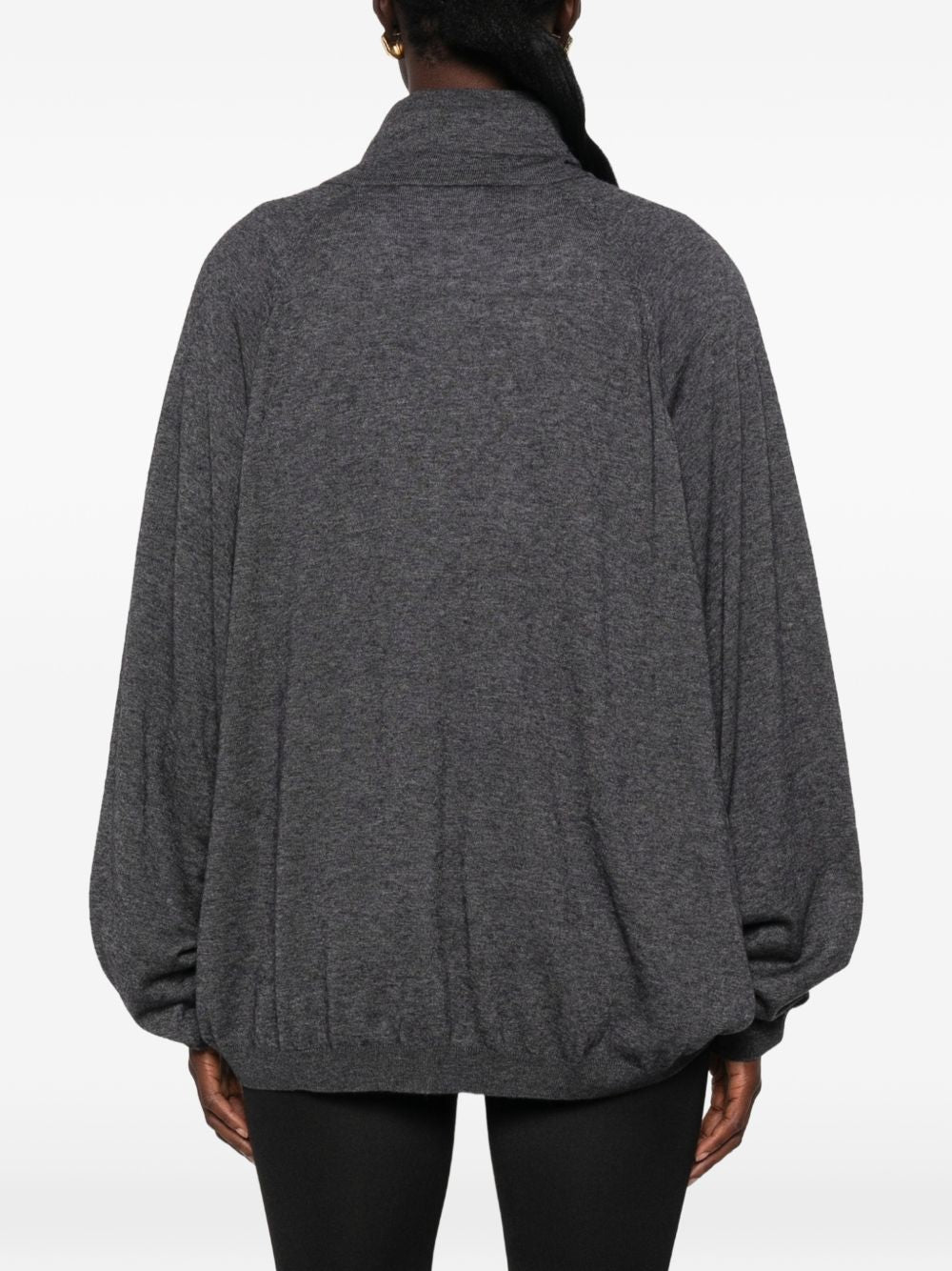 BAXE knit track jacket CAFS21825107 DARKGREY MELANGE THE FRANKIE SHOP 