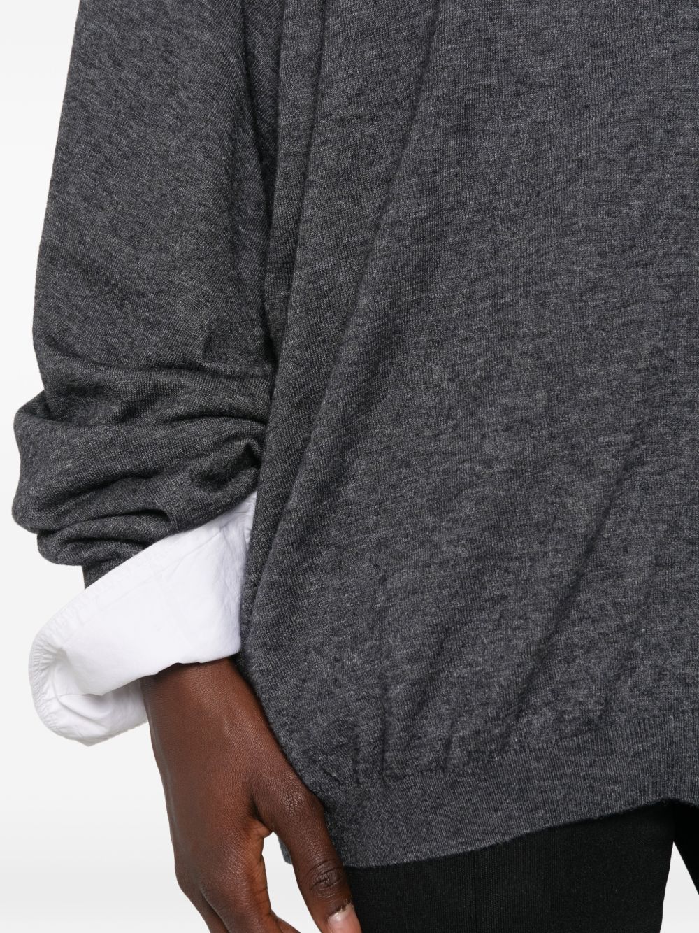 BAXE knit track jacket CAFS21825107 DARKGREY MELANGE THE FRANKIE SHOP 
