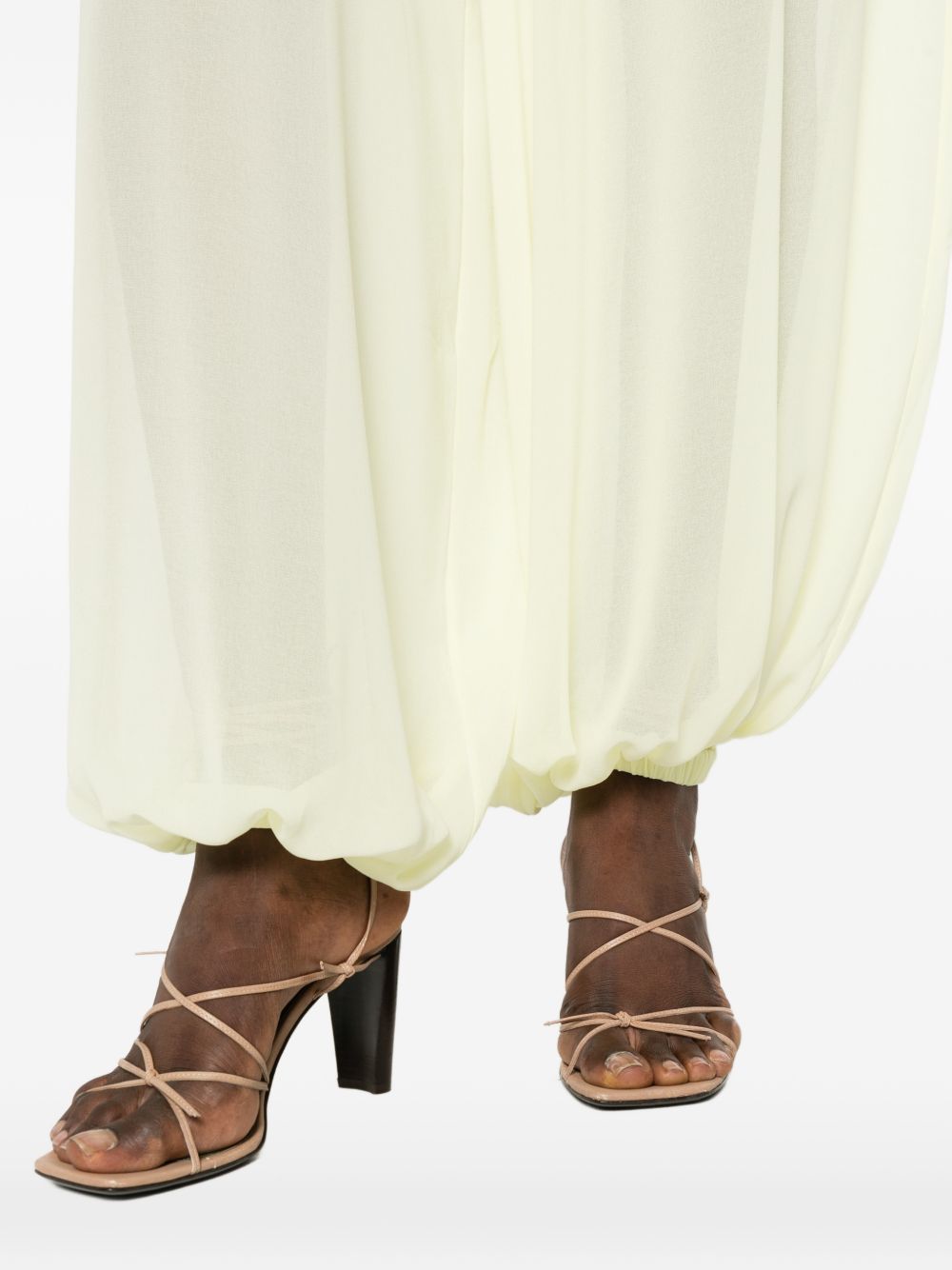 mio sheer balloon pants PAFS21798505 PALE YELLOW THE FRANKIE SHOP 