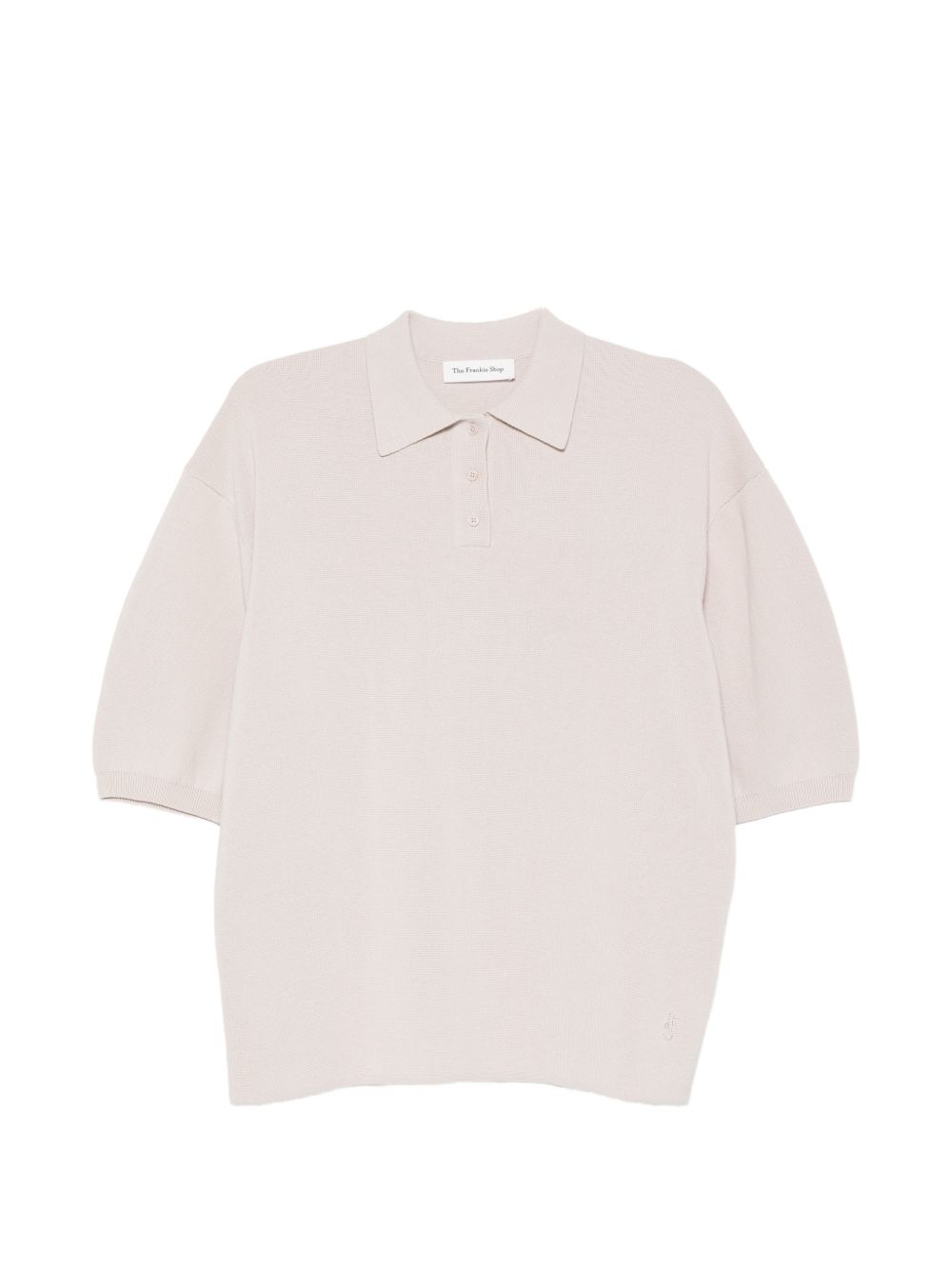 NOLA knit polo top POFS21821109 SLATE GREY THE FRANKIE SHOP 