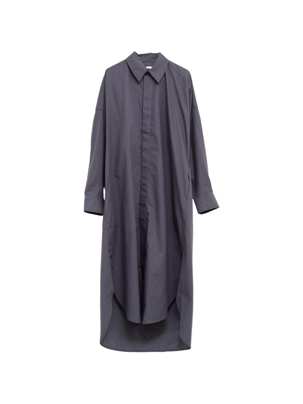 bloom organic cotton shirt dress SDFS22068128 CHARCOAL THE FRANKIE SHOP 