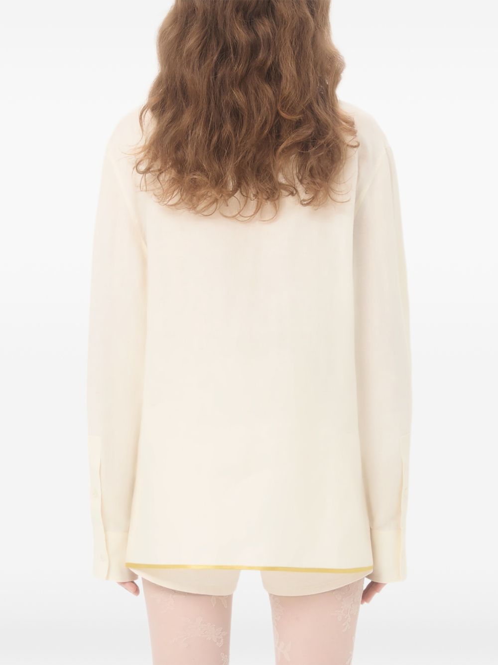 Embroidered Linen Shirt 8B3AB8269M4 AM0 VALENTINO GARAVANI 