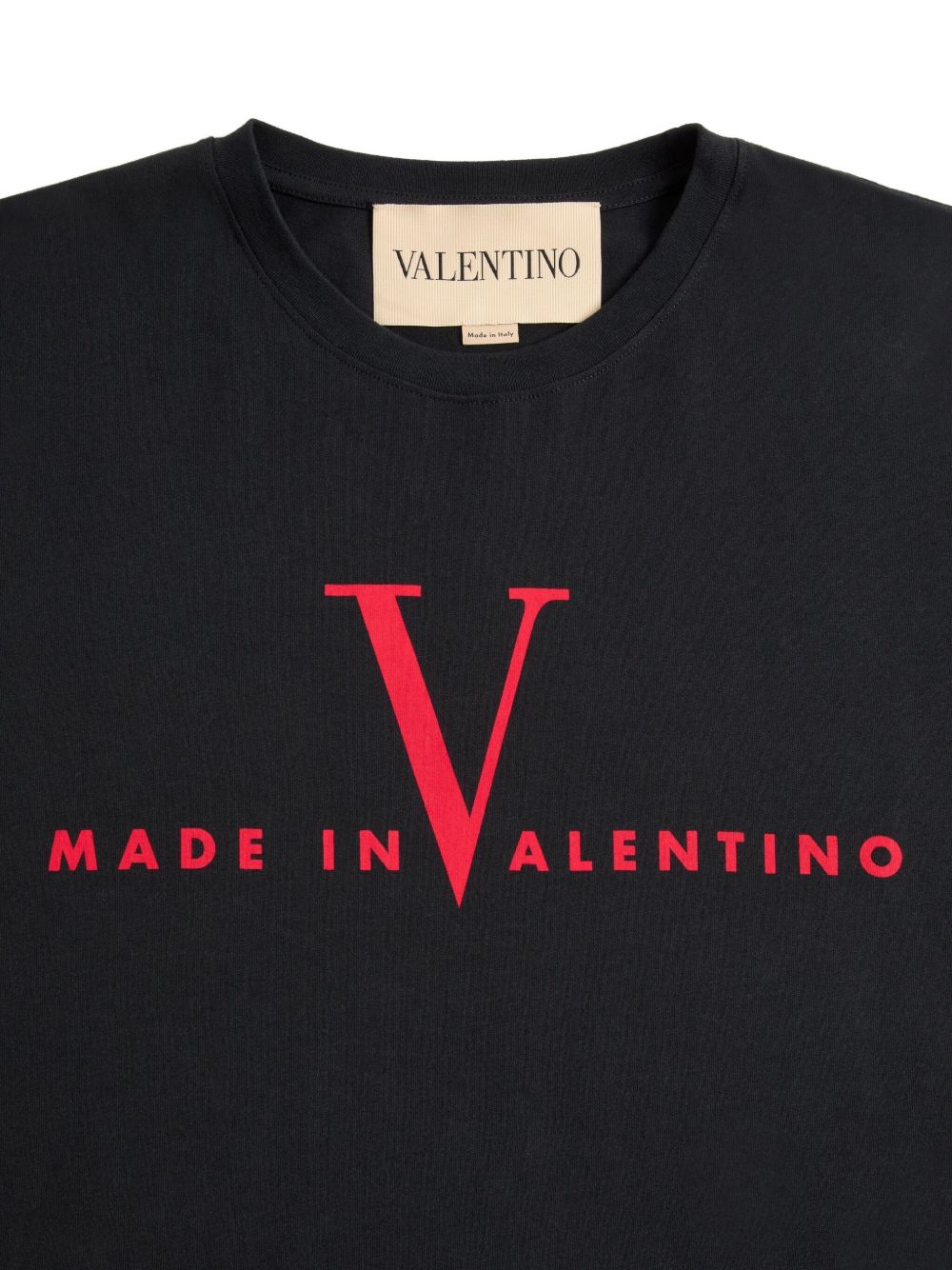 Cotton T-Shirt with Made in Valentino Print 8V3MG16PBAQ 0NR VALENTINO GARAVANI 