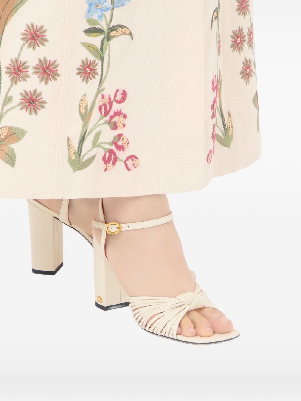 Annet leather sandals with metal VLogo 8W0S0PJ6ZIC 098 VALENTINO GARAVANI 