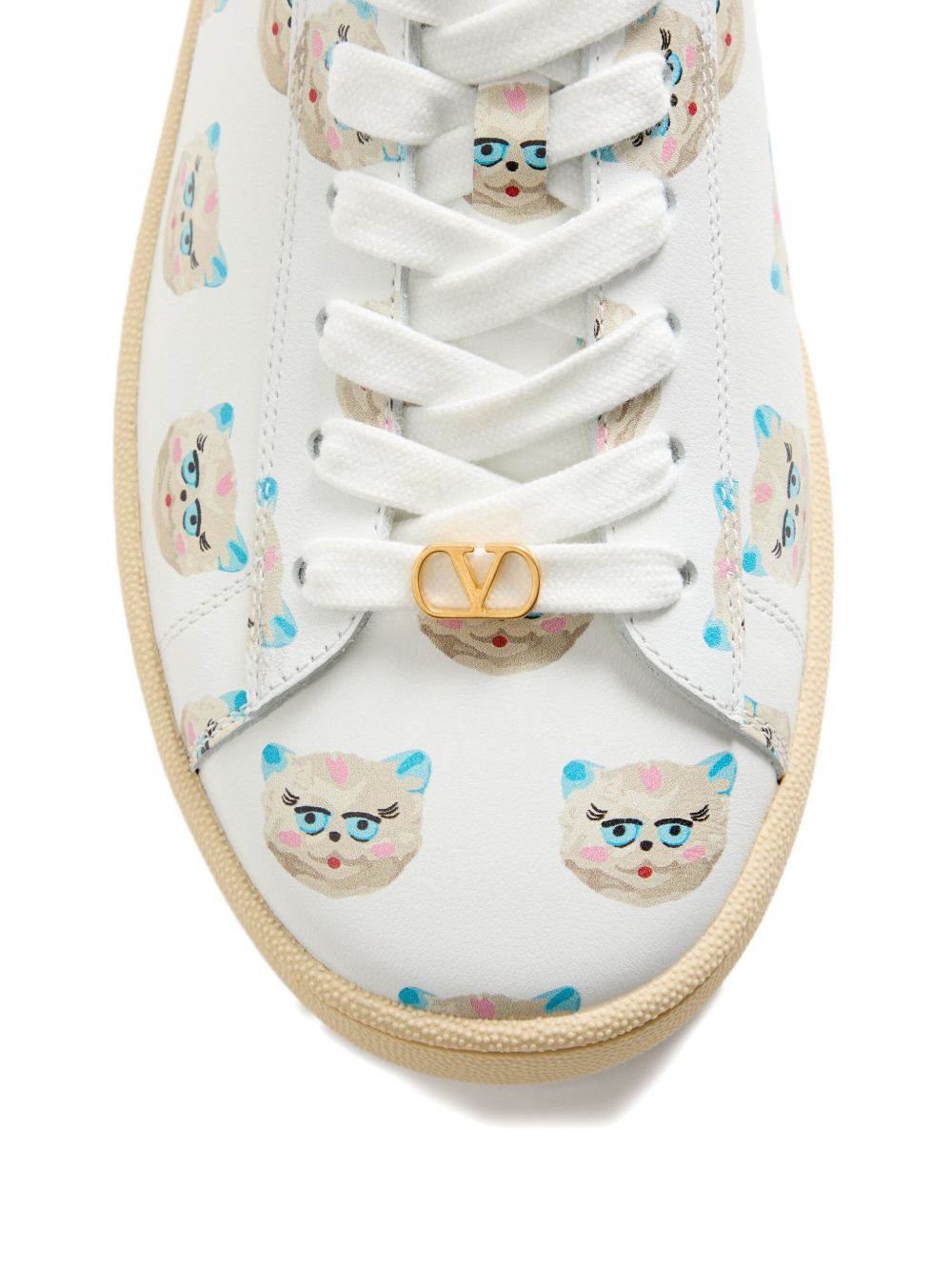 Royco Trainer In Nappa Calfskin With Le Chat De La Maison Pattern 8Y2S0K34EAM A7F VALENTINO GARAVANI 