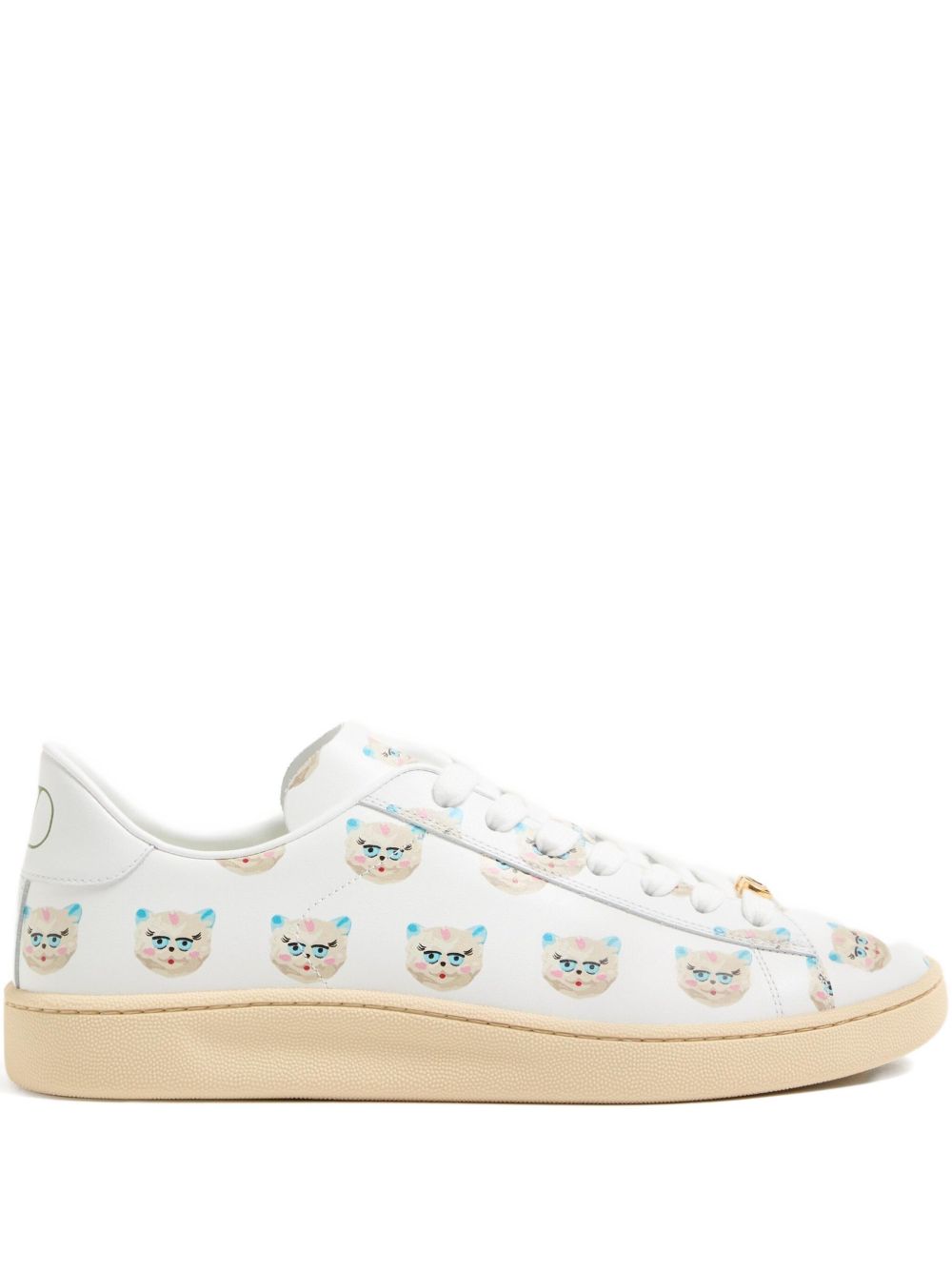 Royco Trainer In Nappa Calfskin With Le Chat De La Maison Pattern 8Y2S0K34EAM A7F VALENTINO GARAVANI 