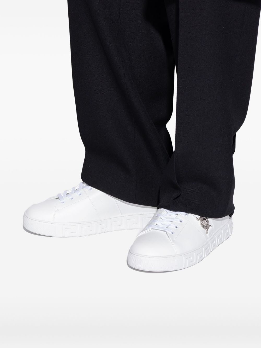 Greca Leather Trainers 1014460 1A149572W270 VERSACE 