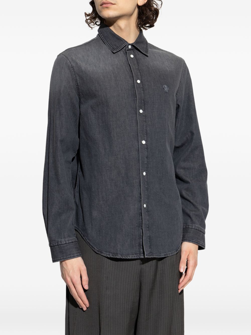 Lightweight Denim Shirt 1020701 1A168081D980 VERSACE 