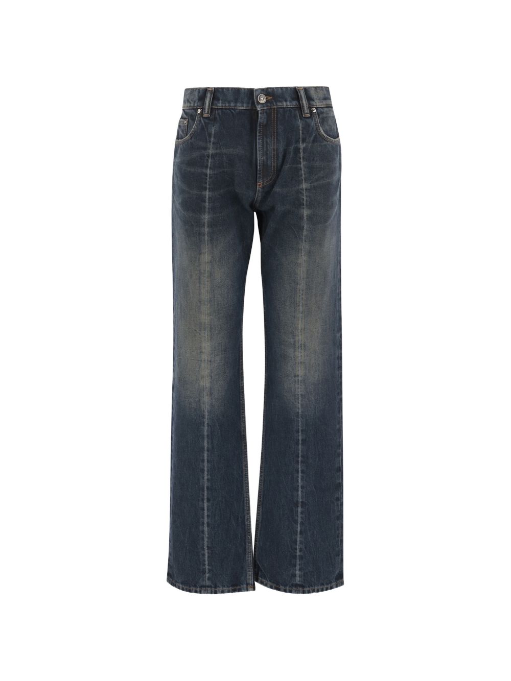 Distressed straight jeans 1024529 1A177071DA60 VERSACE 