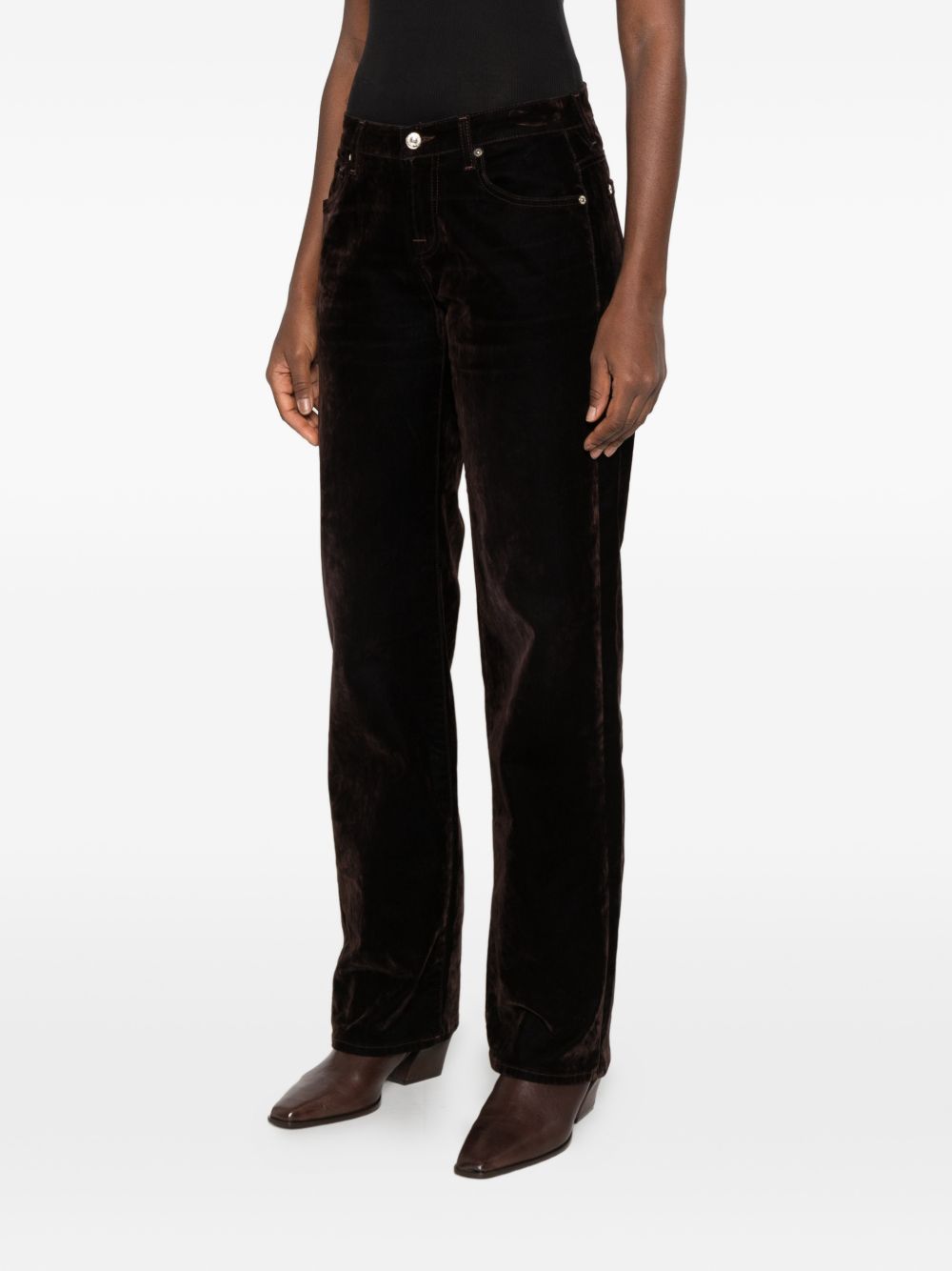 Velvet-effect straight-leg trousers 7UD70H17 U73TE 7 FOR ALL MANKIND 