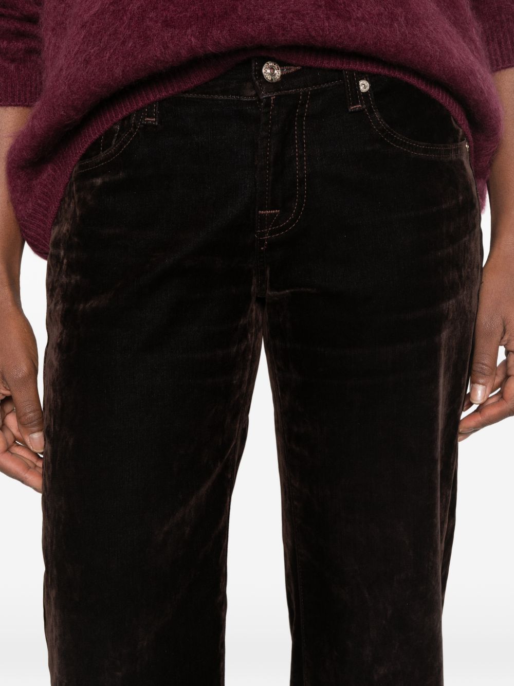 Velvet-effect straight-leg trousers 7UD70H17 U73TE 7 FOR ALL MANKIND 