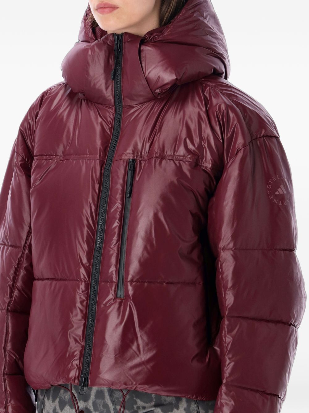 Short Padded Winter Jacket KR6236 MAROON ADIDAS x Stella McCartney 