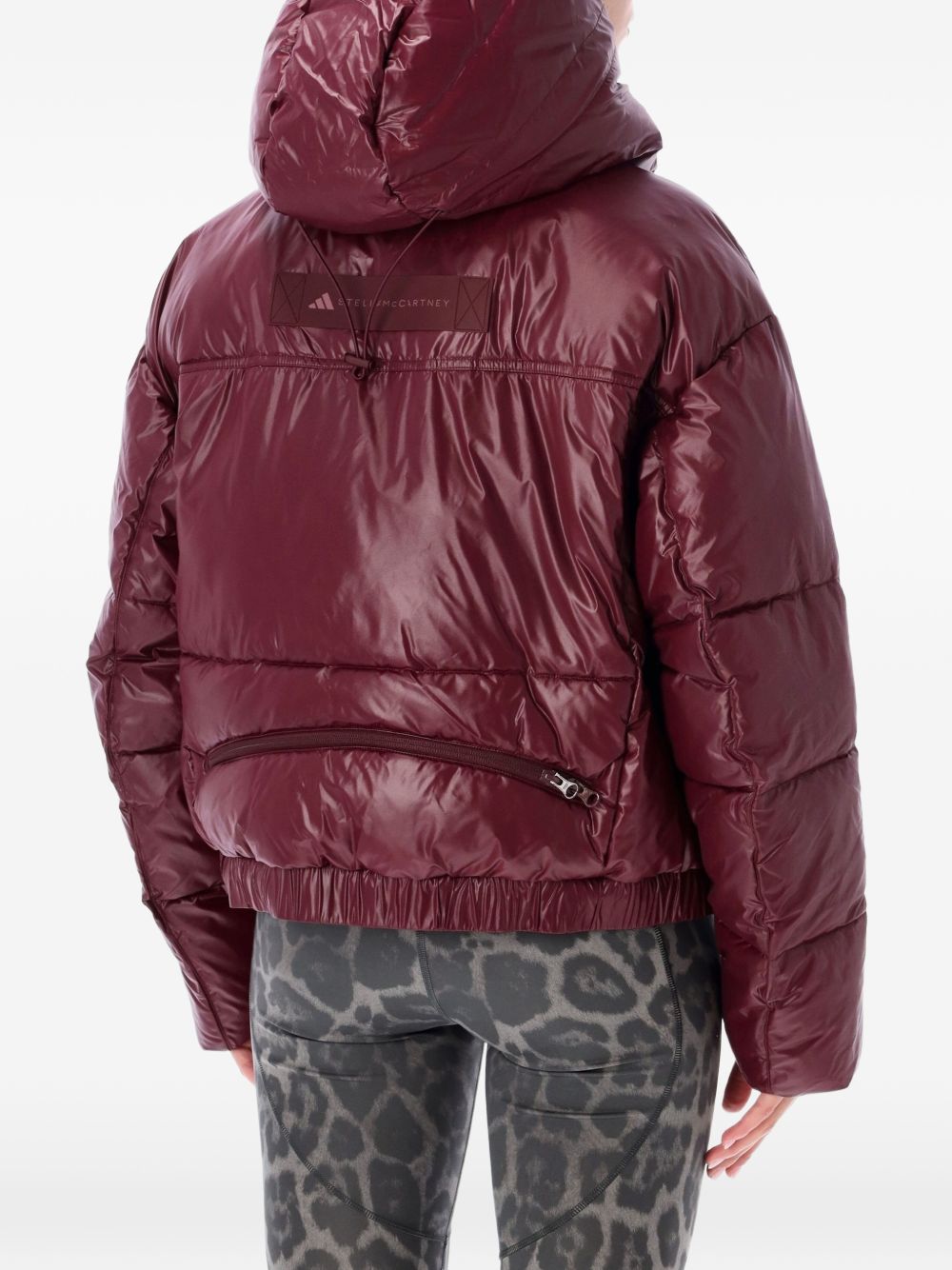Short Padded Winter Jacket KR6236 MAROON ADIDAS x Stella McCartney 