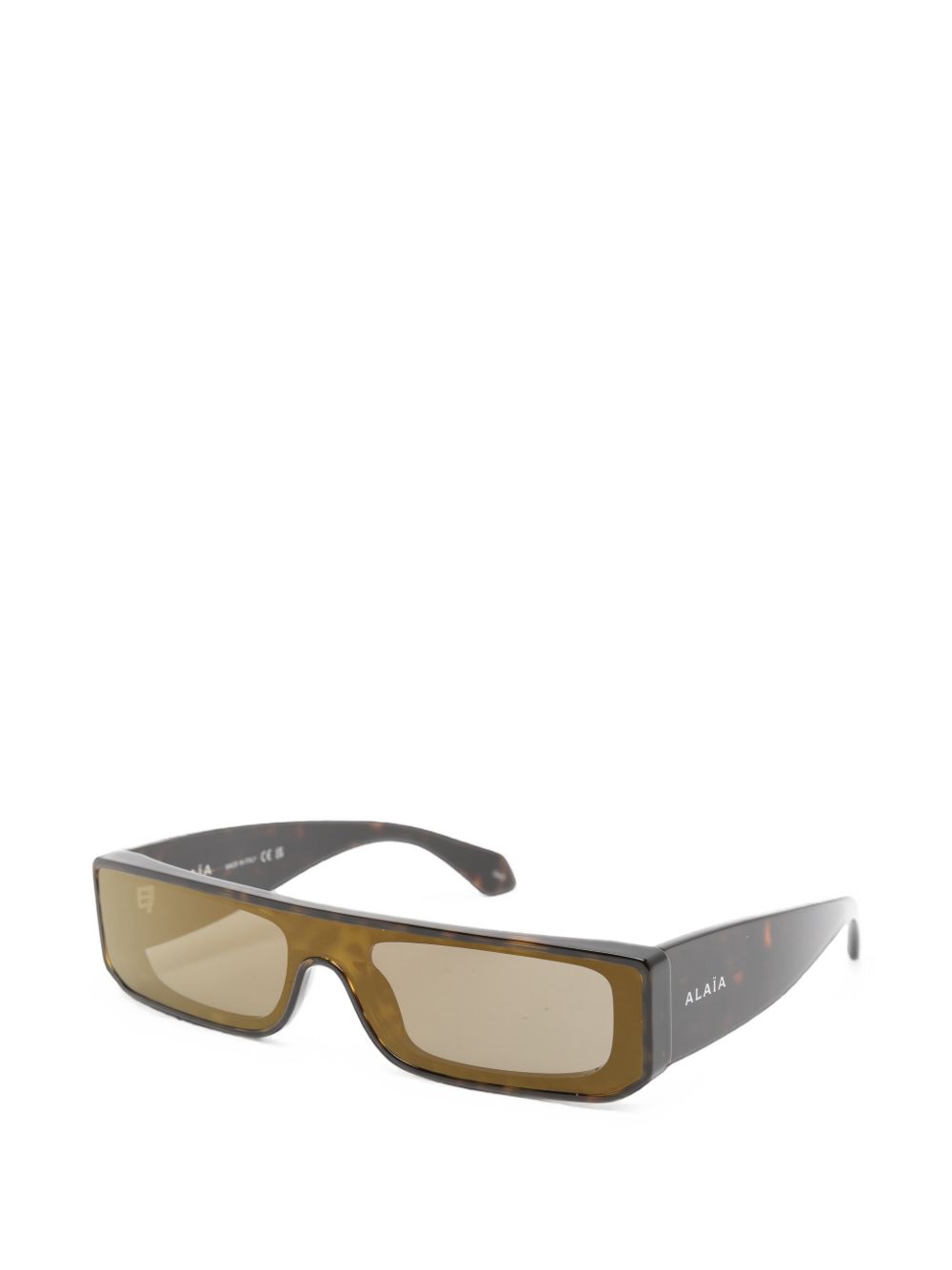 Rectangular tortoiseshell-effect sunglasses AA0105S 00299 ALAÏA 