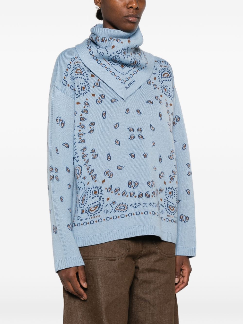 Bandana Jacquard Sweater LWHE075E26KNI001 4284 ALANUI 