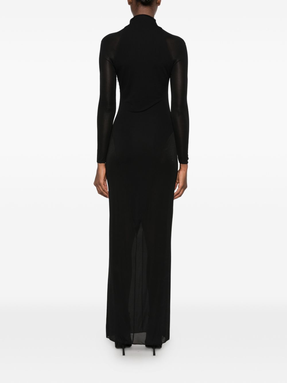 BODYCON opaque jersey dress AA9R3259J132D 995 ALAÏA 