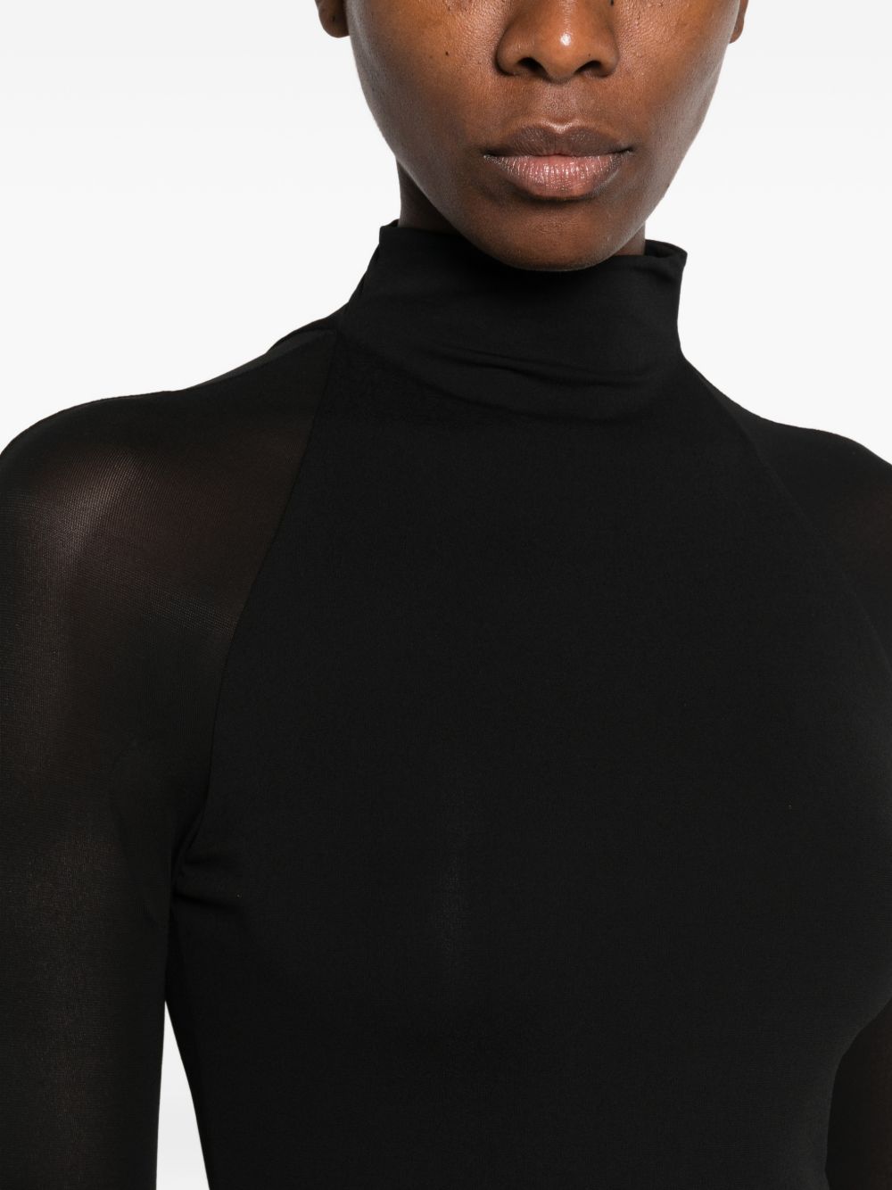 BODYCON opaque jersey dress AA9R3259J132D 995 ALAÏA 