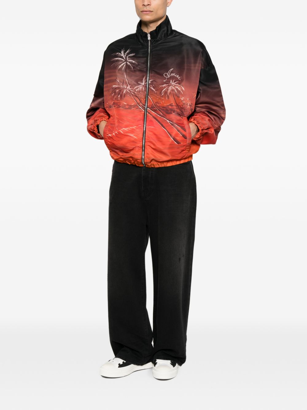 Palms Print Bomber Jacket AMOUJA1159 001X AMIRI 