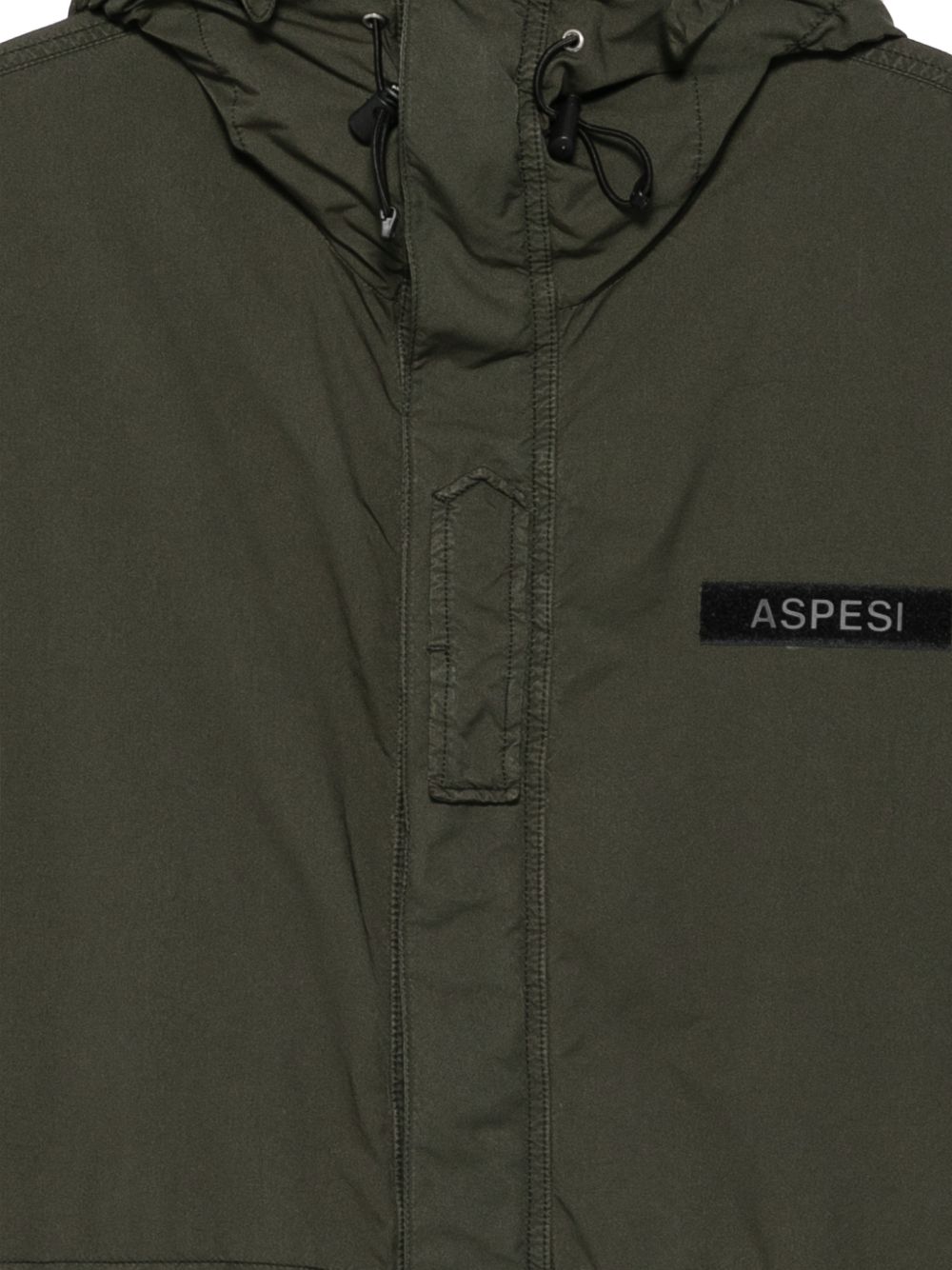 Logo-patch hooded coat W6_I_6I01 102485393 ASPESI 