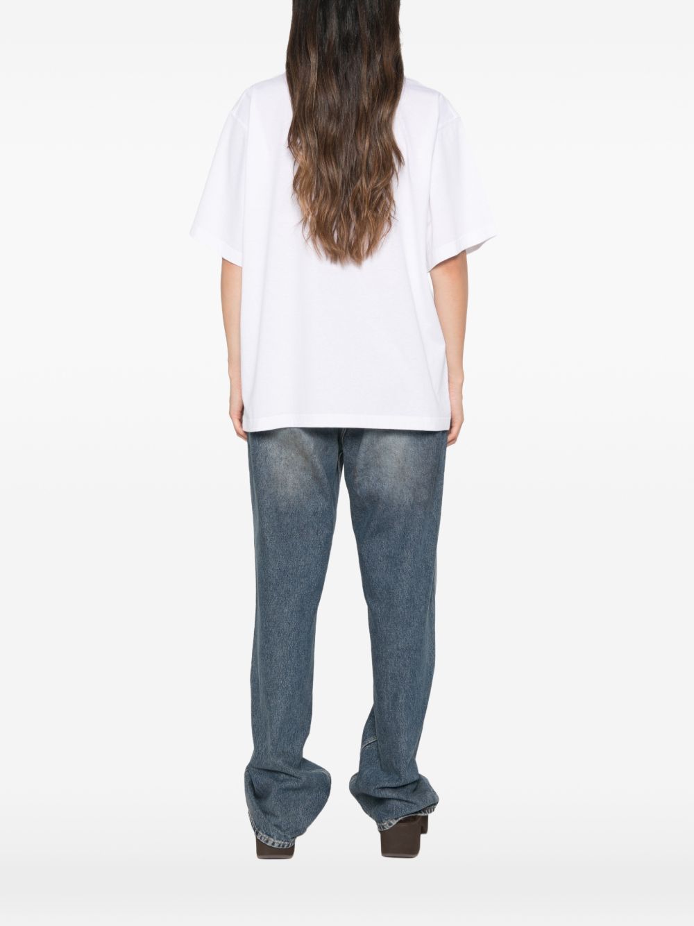 Cotton T-shirt with logo print 871733 TVVK99000 BALENCIAGA 