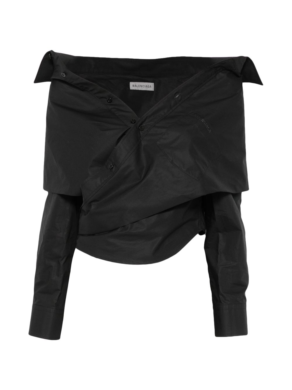 Off-shoulder Wrap Shirt 872123 TRM281000 BALENCIAGA 