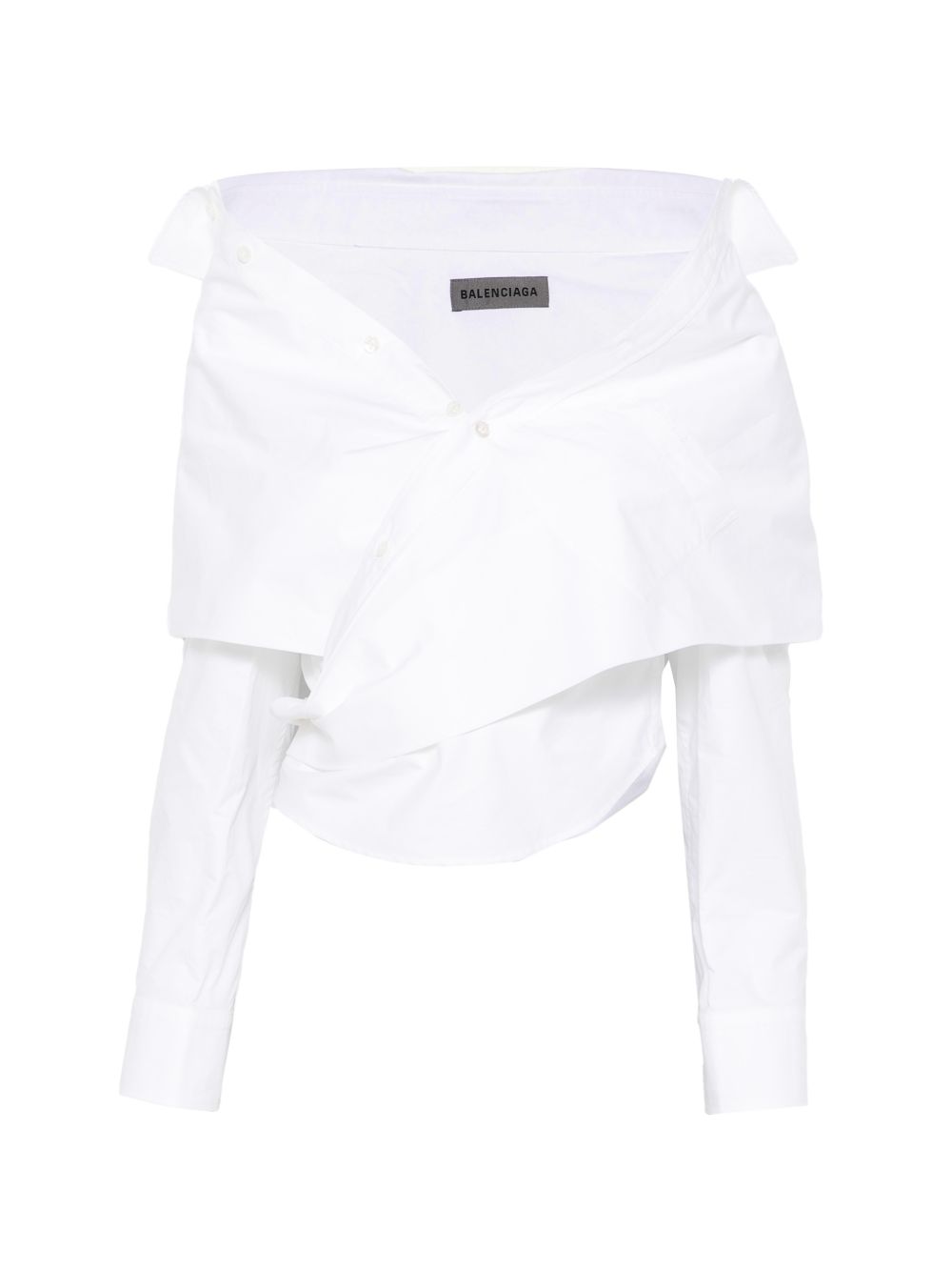 Off-shoulder Wrap Shirt 872123 TRM289000 BALENCIAGA 