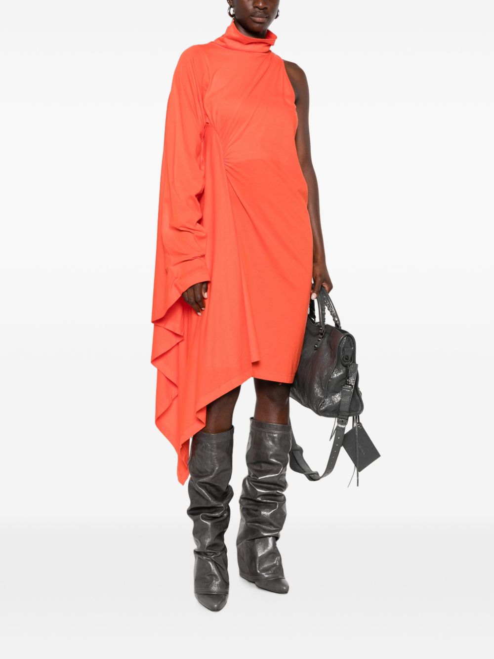 Draped Midi Dress A001IU TUVB23941 BALENCIAGA 