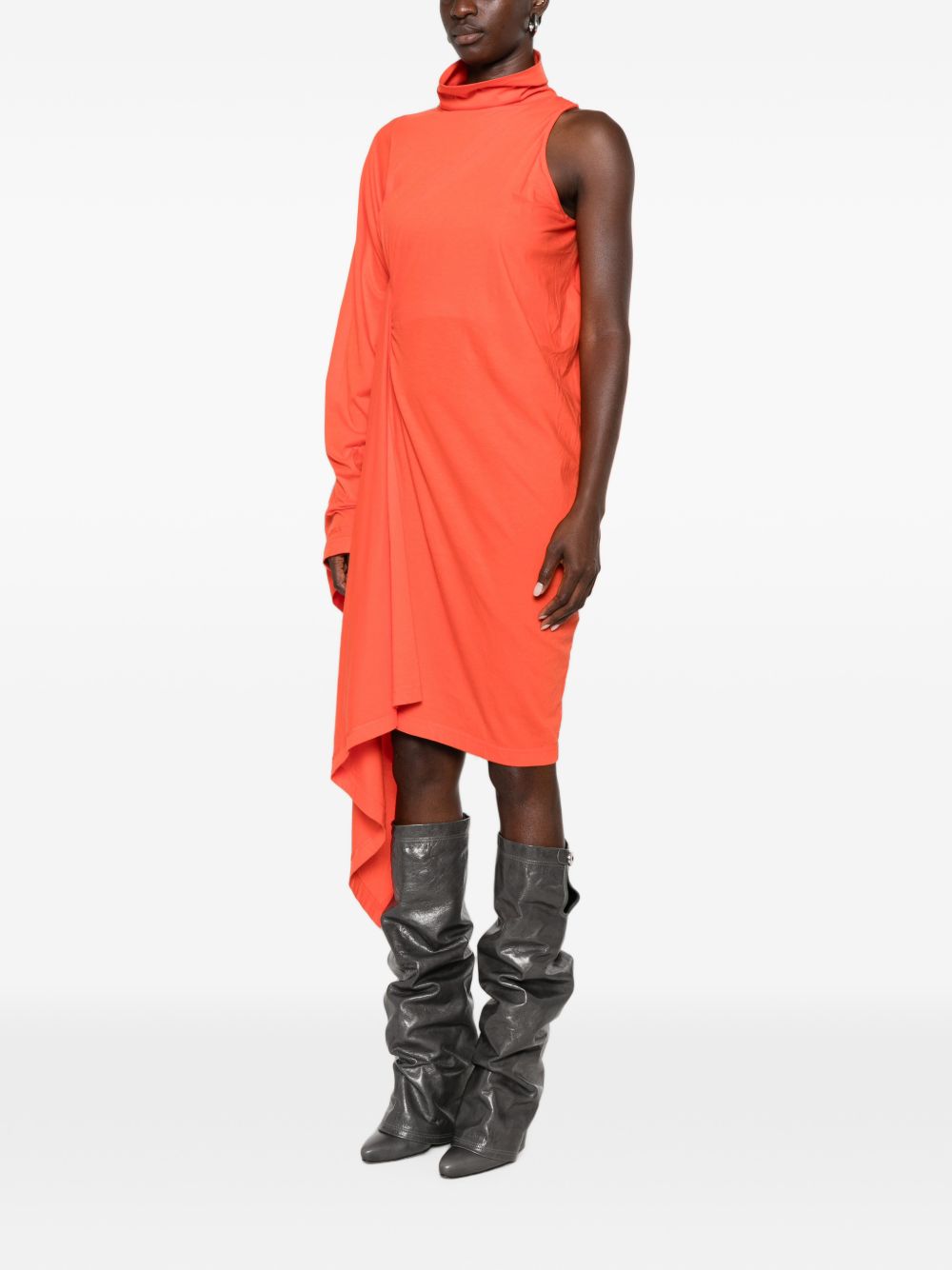 Draped Midi Dress A001IU TUVB23941 BALENCIAGA 