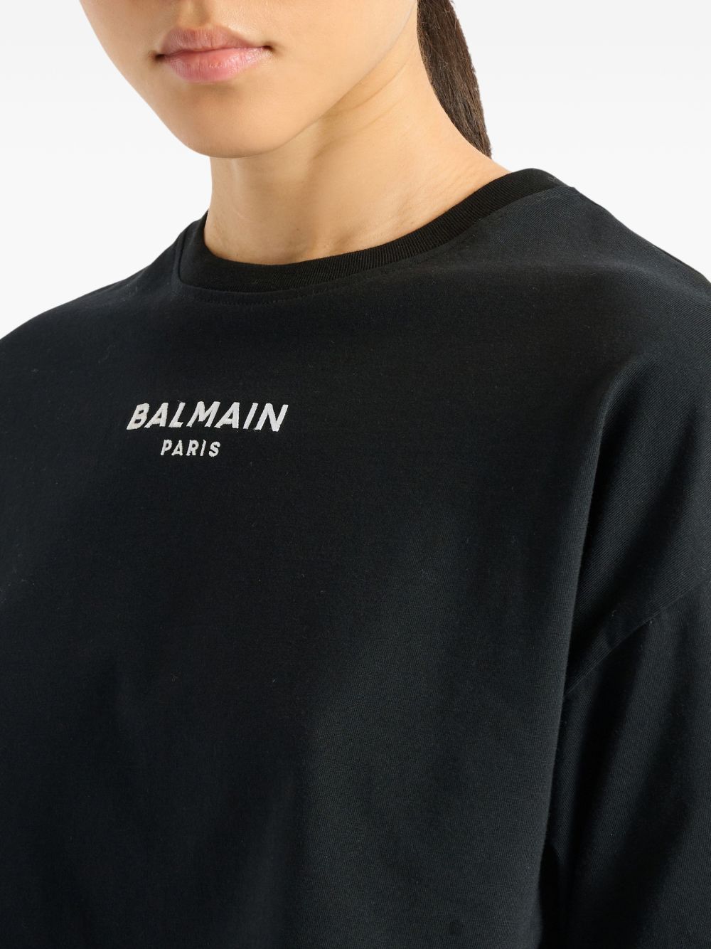 Embroidered Balmain Paris T-shirt HF1EE145BD10 EAB BALMAIN 