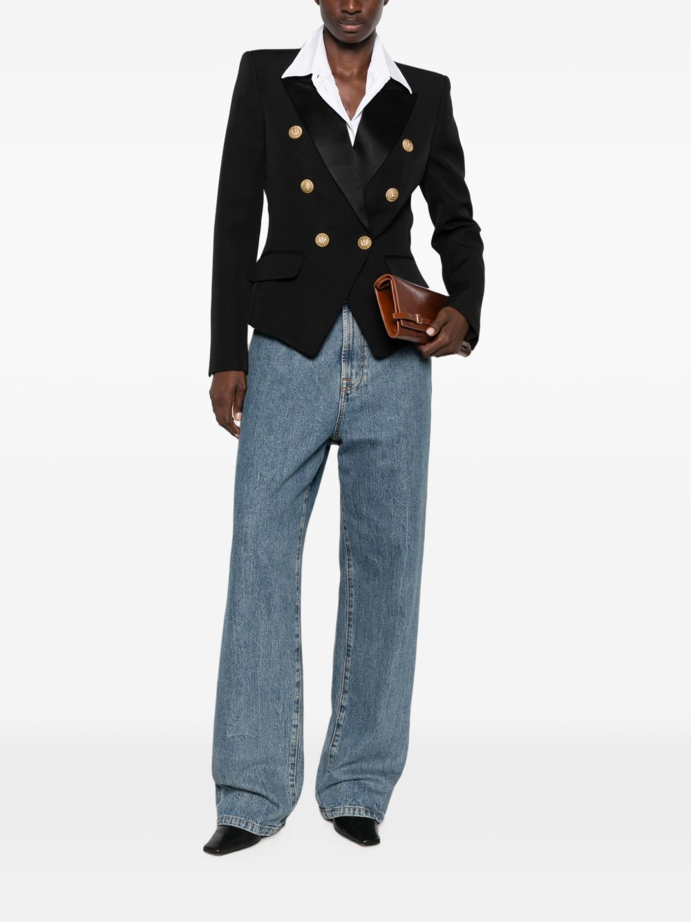 Virgin wool suit jacket HF1SI505ME54 EAP BALMAIN 