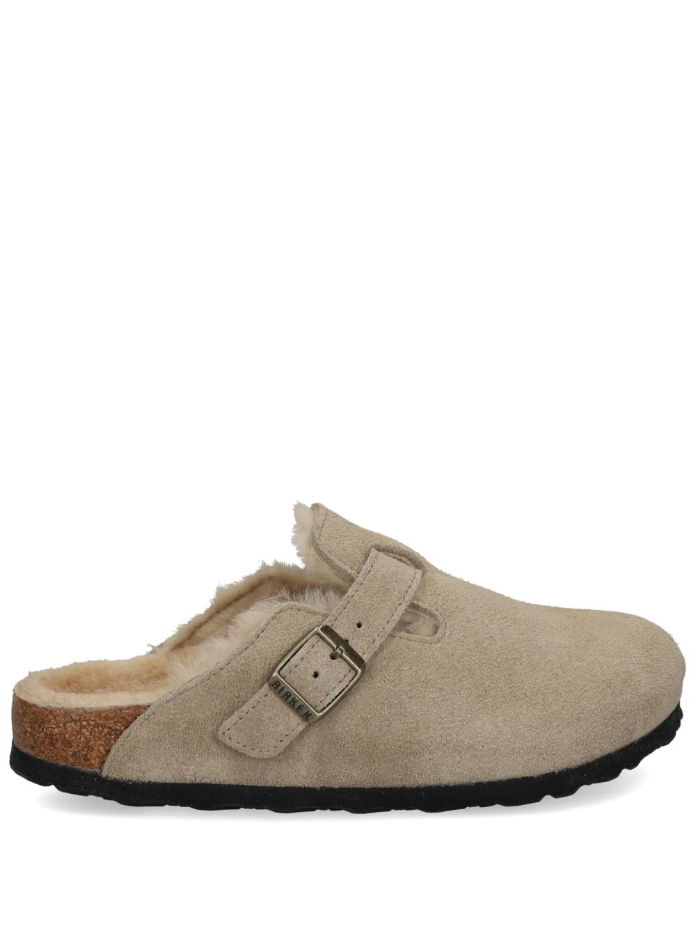 BOSTON suede sandals in lamb fur 1028299 SHEARLINGTAUPE BIRKENSTOCK 