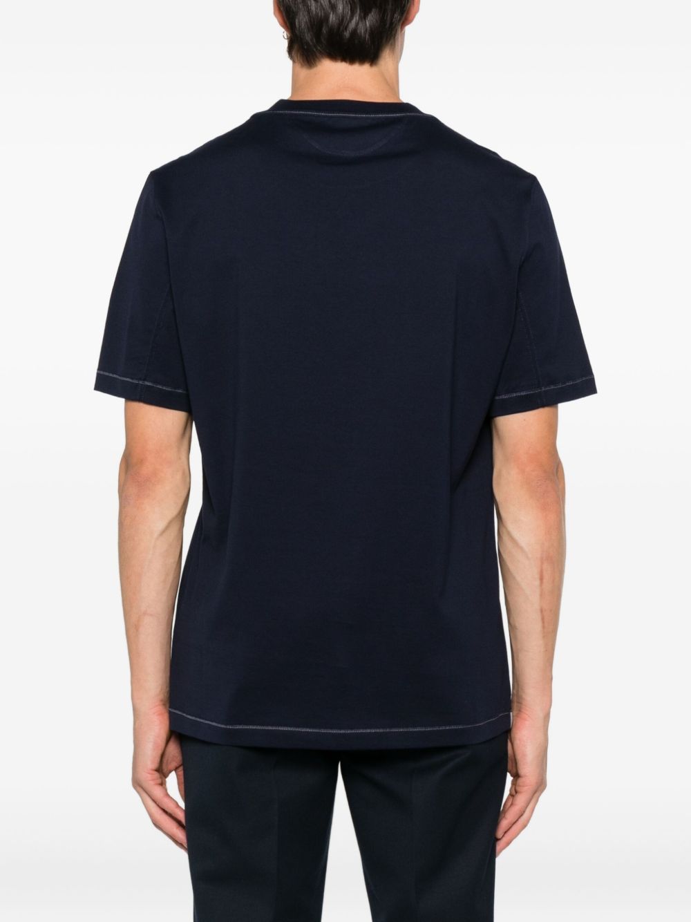 embroidered crew-neck T-shirt M0B131328G CW369 BRUNELLO CUCINELLI 