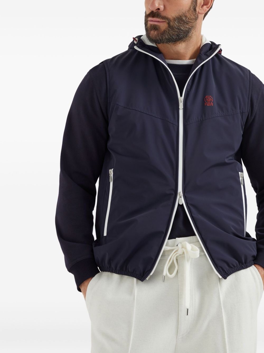zip-up hooded gilet MM49A7432G C1086 BRUNELLO CUCINELLI 