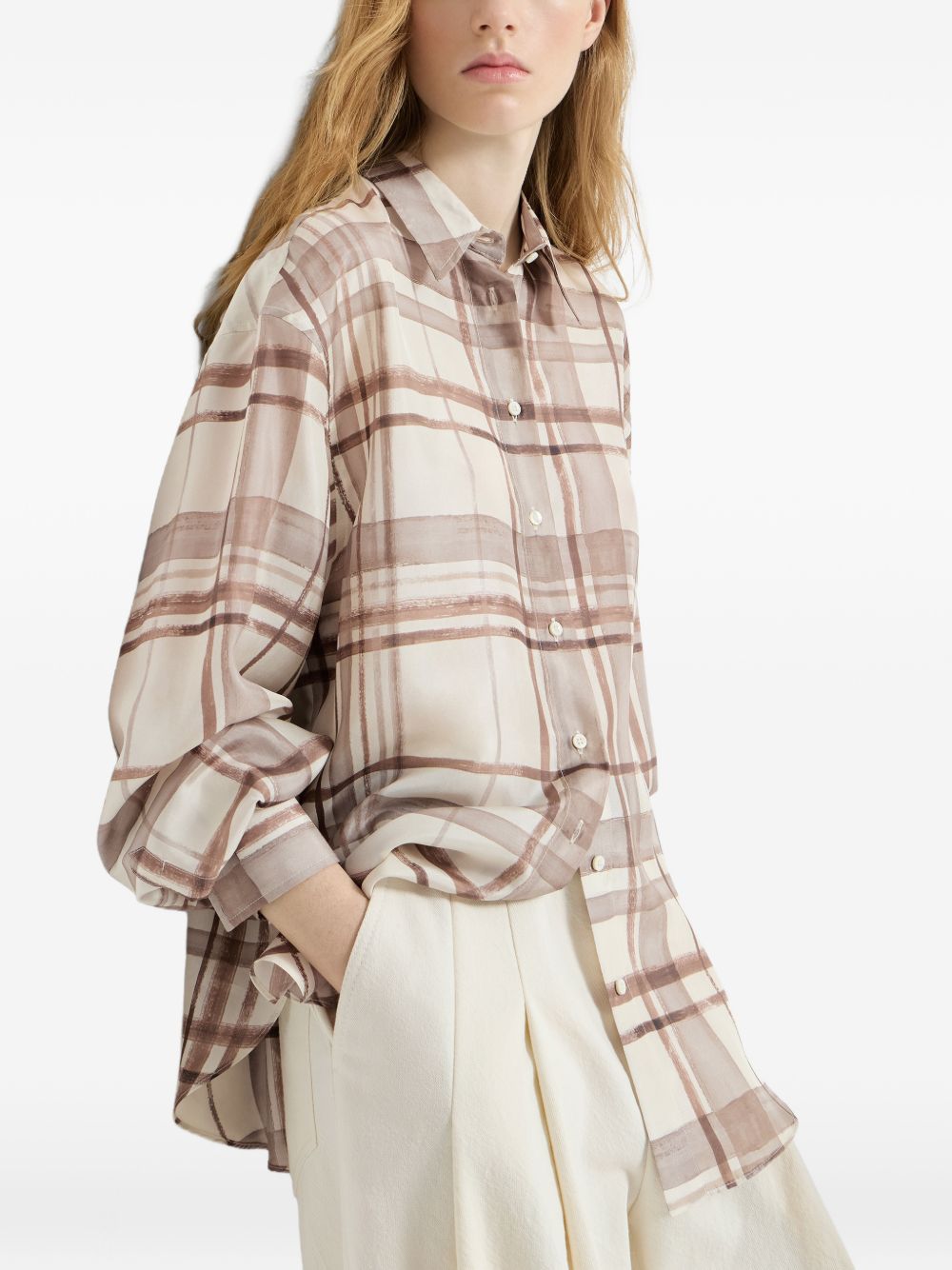 macrocheck print shirt MP968NN406 C015 BRUNELLO CUCINELLI 