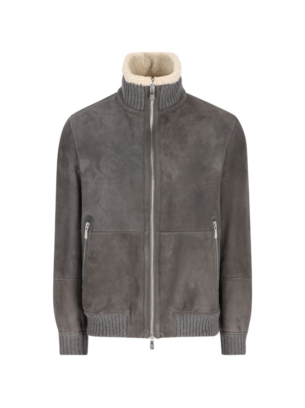 zip-up jacket with sheepskin collar MPMCU1737 C9873 BRUNELLO CUCINELLI 