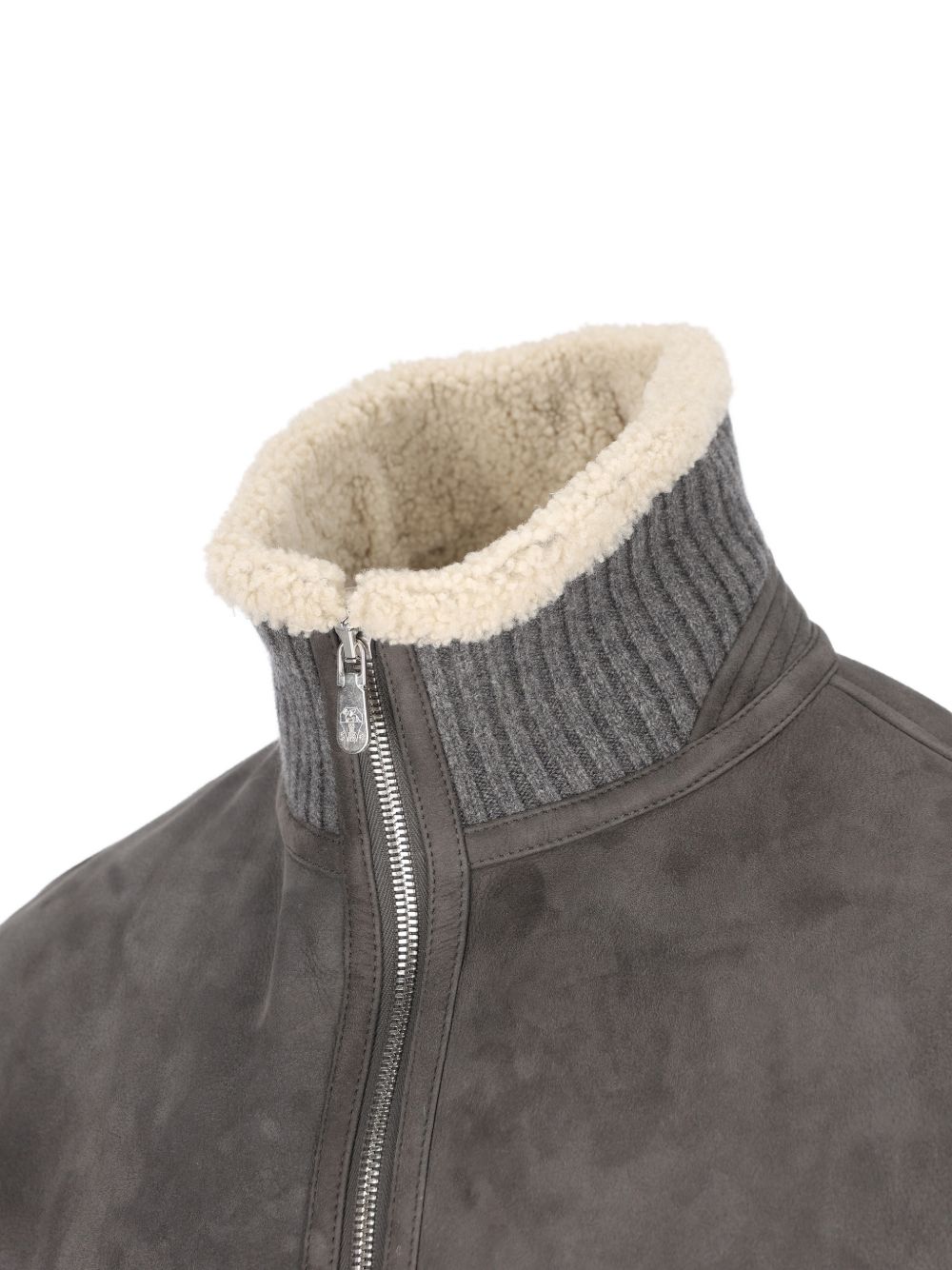 zip-up jacket with sheepskin collar MPMCU1737 C9873 BRUNELLO CUCINELLI 