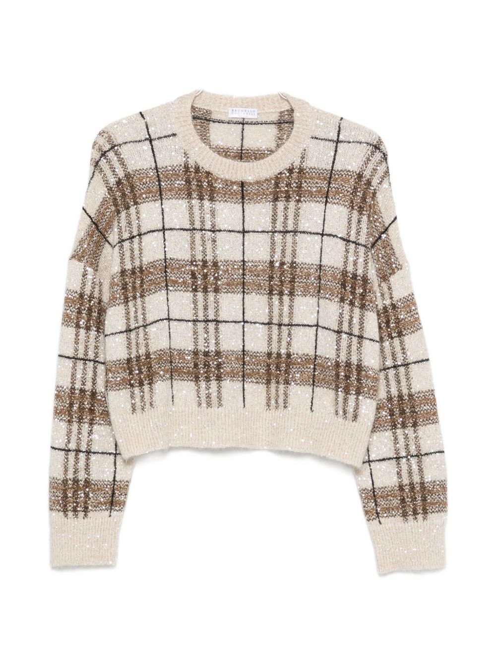 sequin-embellished checked sweater MPN570310P CCC60 BRUNELLO CUCINELLI 