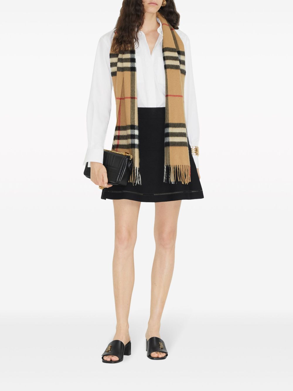 Check Cashmere Scarf 8076576 A7026 BURBERRY 