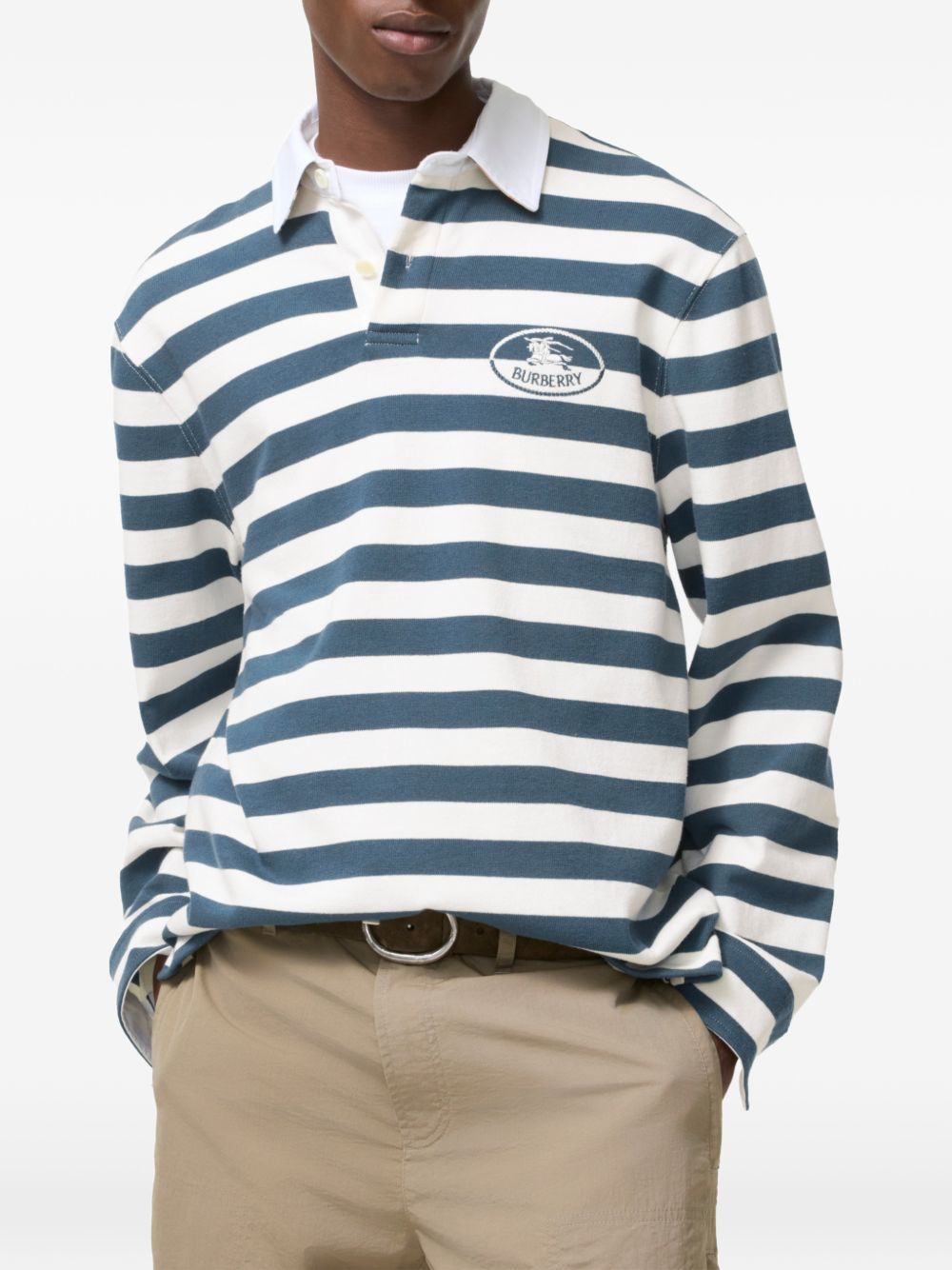 night-stamp cotton rugby shirt 8127647 C6462 BURBERRY 