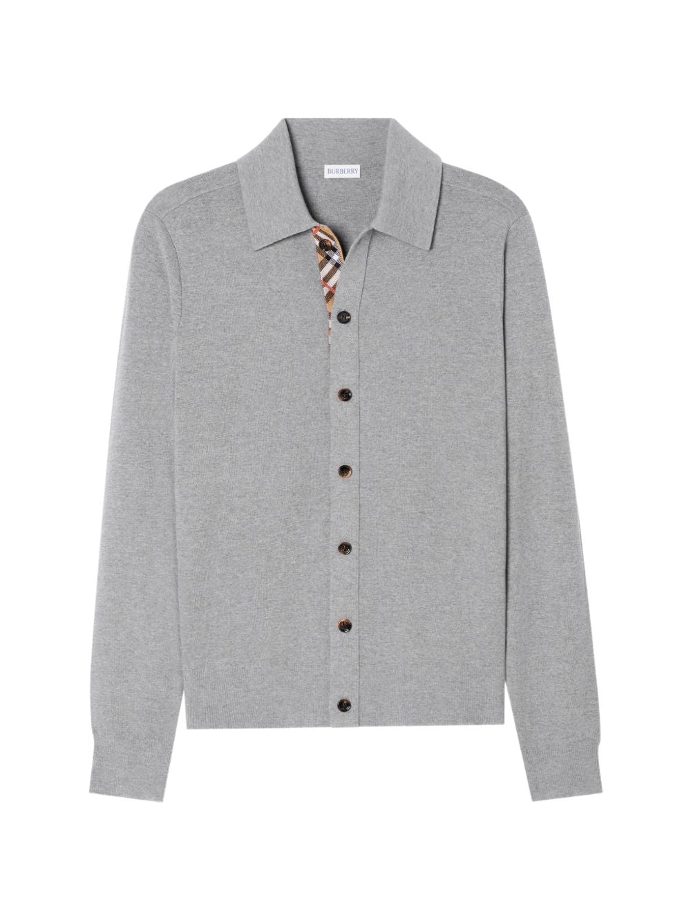 Check Trim Wool Cardigan 8127692 A1345 BURBERRY 