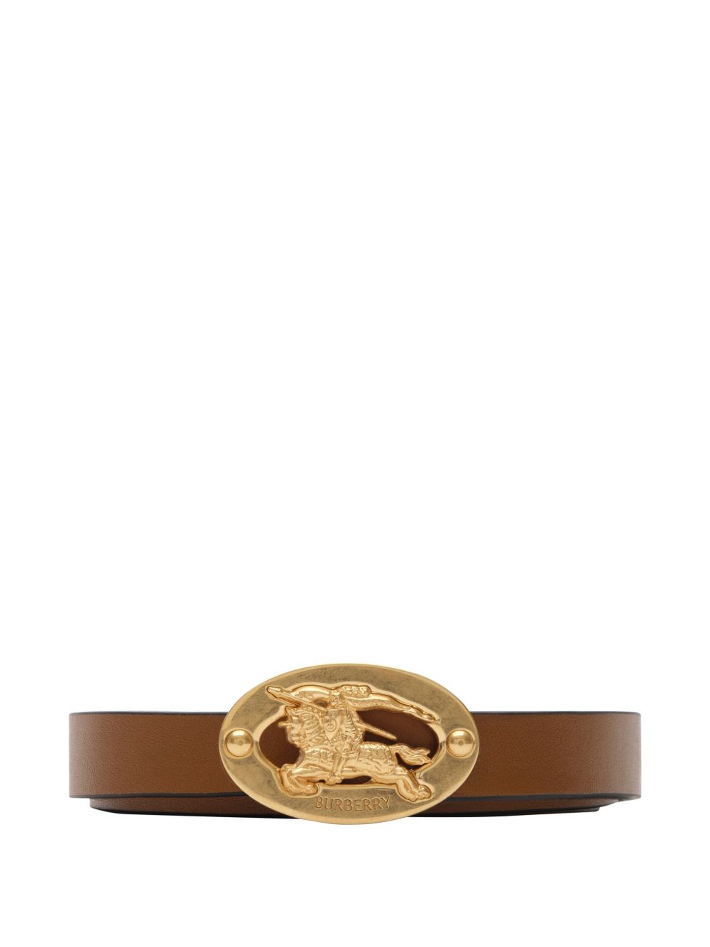 Thin Reversible Leather Knight Stamp Belt 8129435 A1189 BURBERRY 