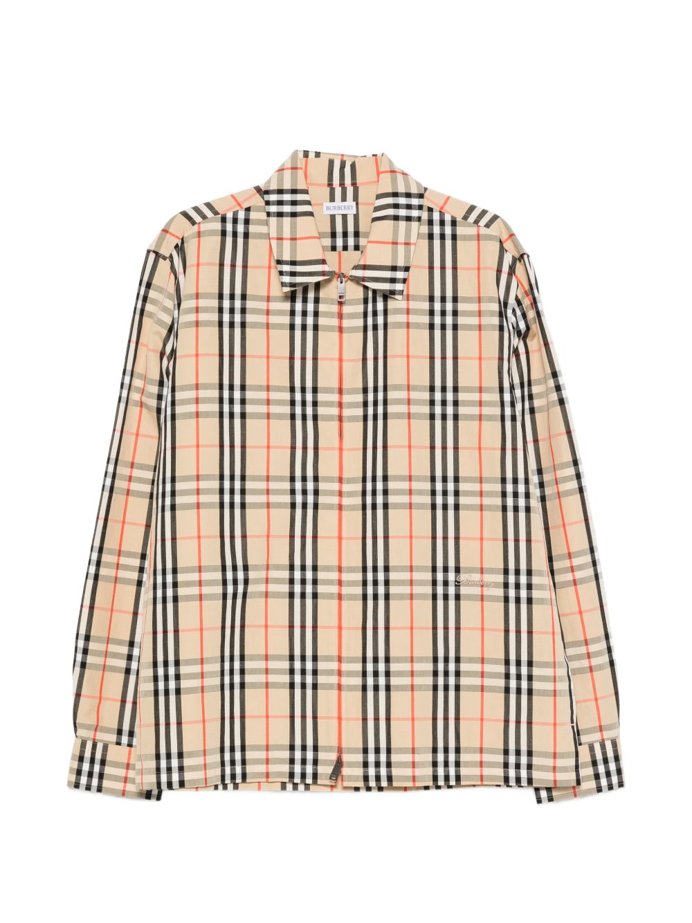 Check-pattern Zip-fastening Overshirt 8129460 B9368 BURBERRY 