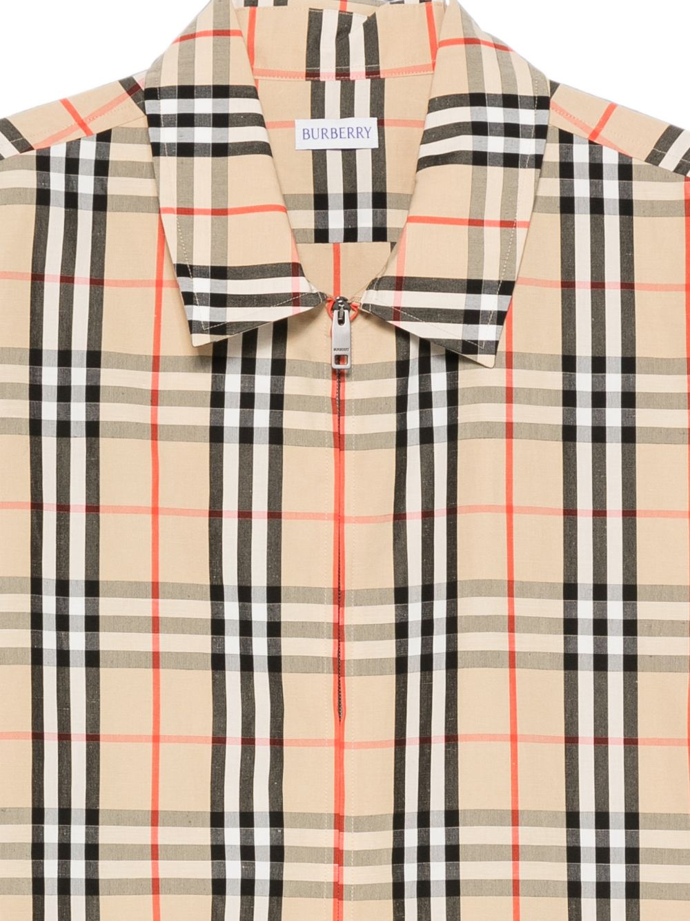 Check-pattern Zip-fastening Overshirt 8129460 B9368 BURBERRY 