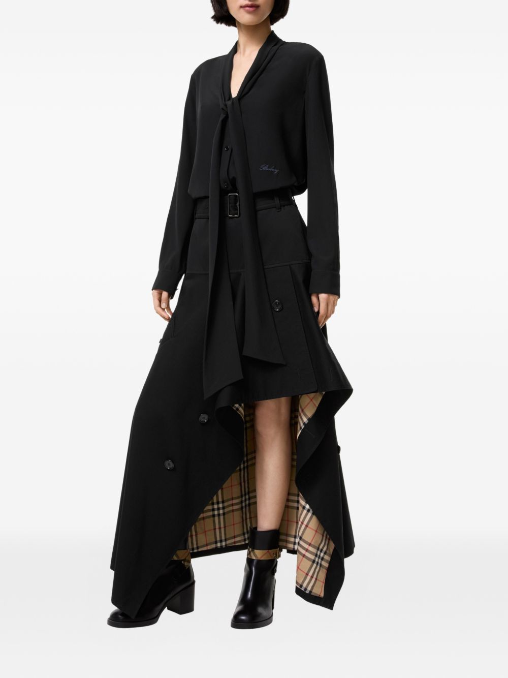 Belted asymmetric trench skirt 8129543 A1189 BURBERRY 