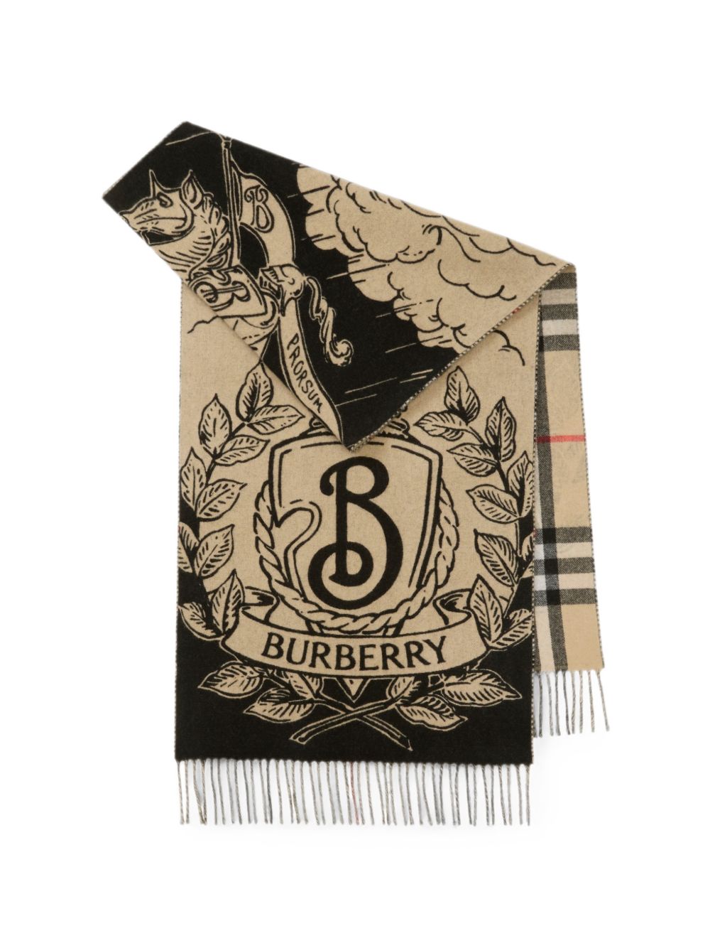 reversible fringed scarf 8130408 A2575 BURBERRY 