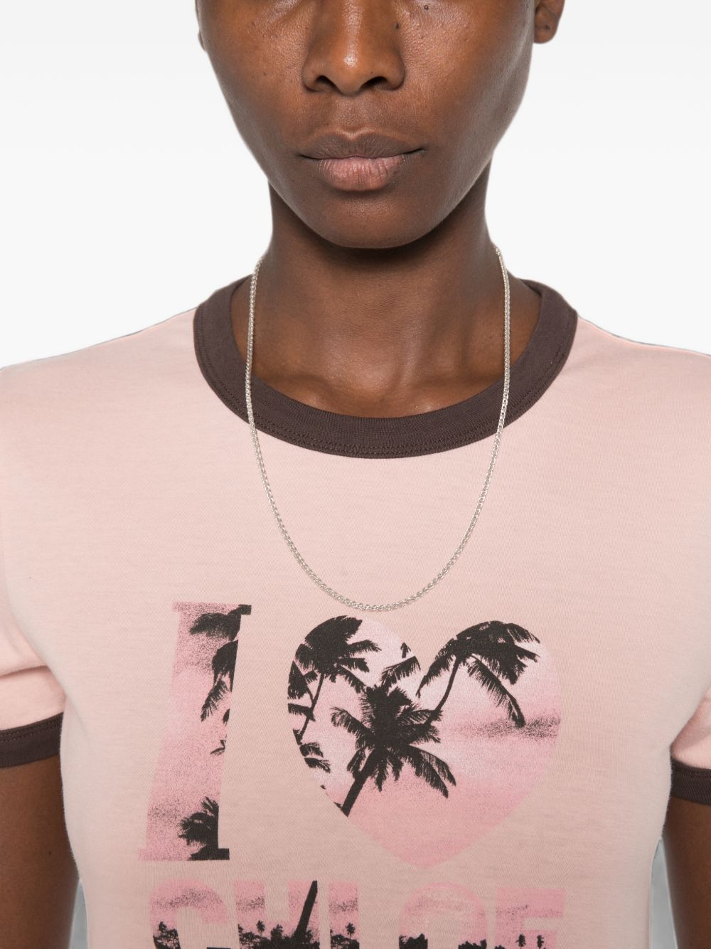 logo-print cotton T-shirt CH26AJH26280 6D5 CHLOÉ 